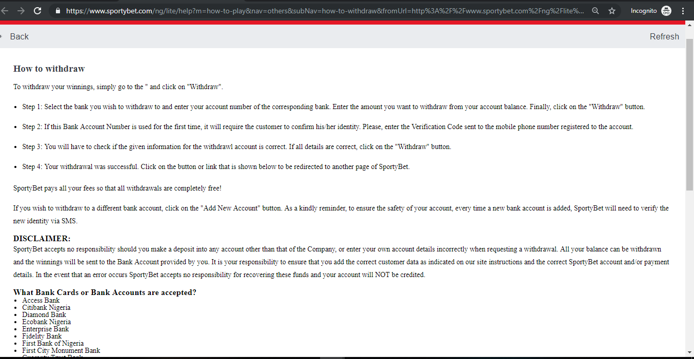 How to Withdraw Money from SportyBet