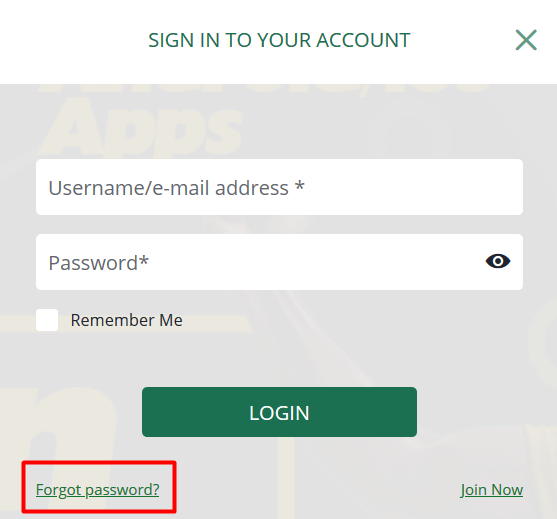 How to resset your BetFarm password