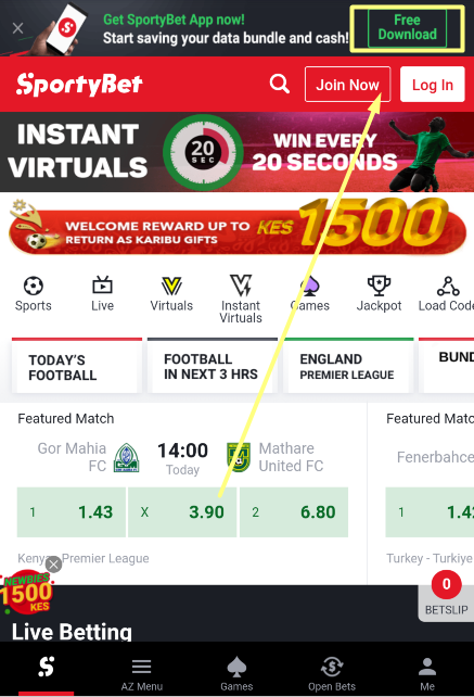 Sportybet where to download