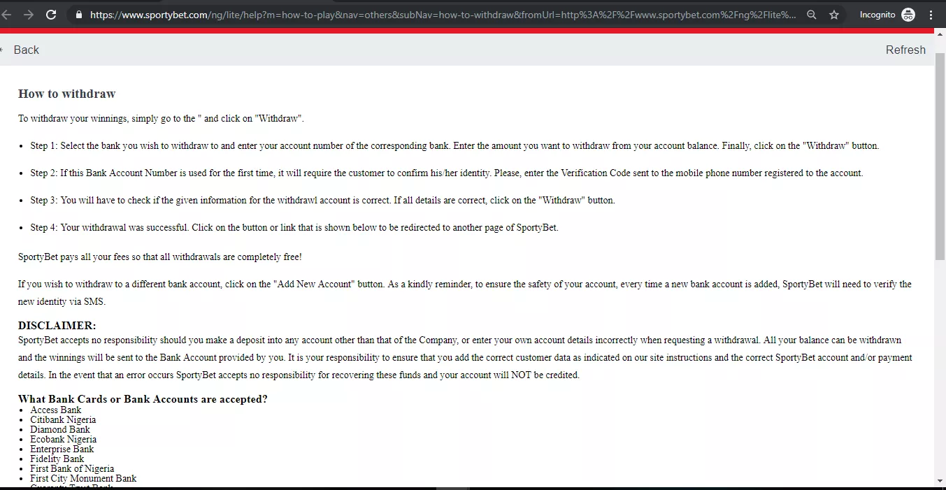 How to Withdraw Money from SportyBet
