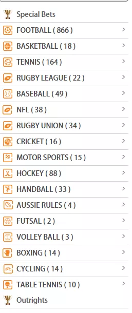 type of games to place on bet