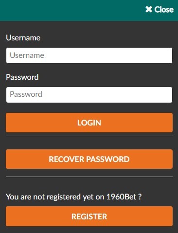Registration form 1960Bet