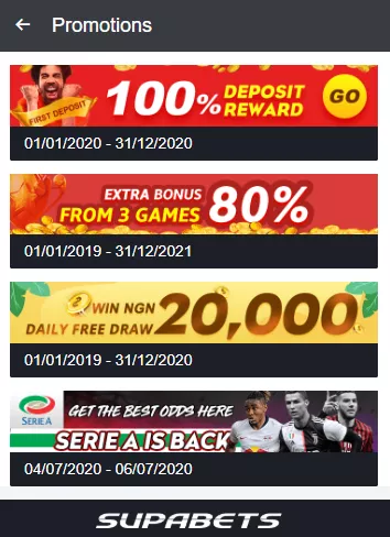 SupaBets Bonuses