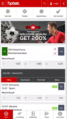 Tipbet Mobile Version