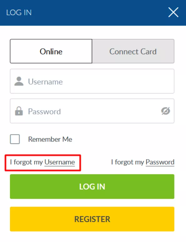 Coral Username remind button