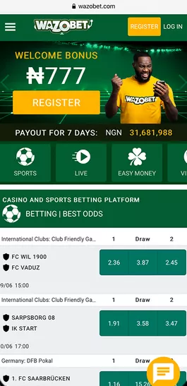Wazobet mobile version