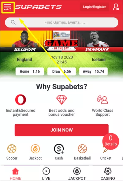 Supabets A-Z catalogue