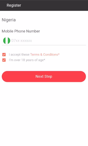 Registration form on Supabets