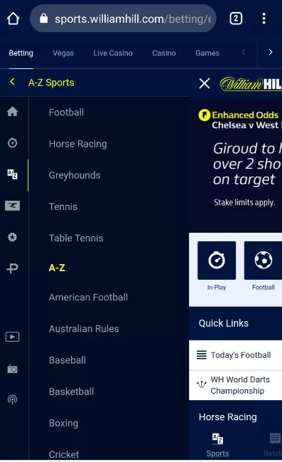 William Hill sports