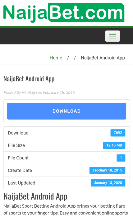 Naijabet conformation download