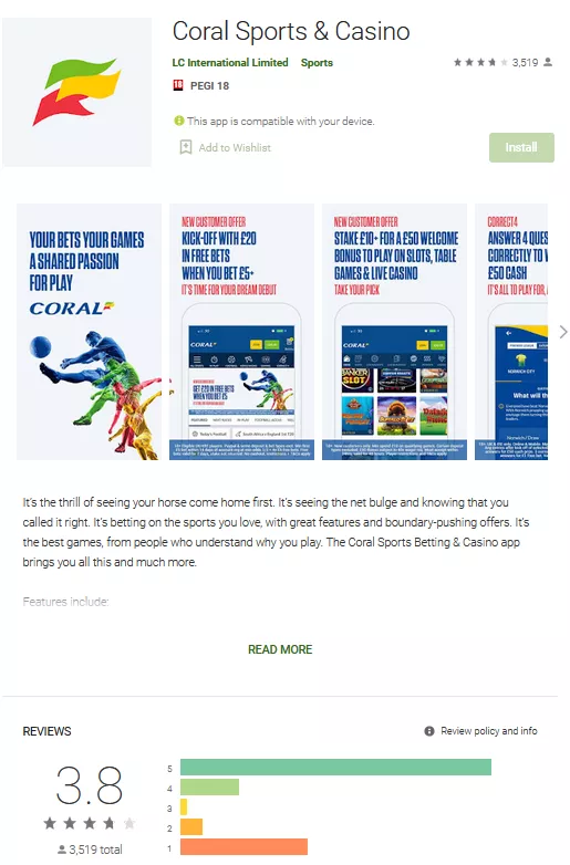 Coral app on paly market