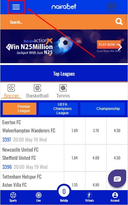 How to login to Nairabet in Nigeria
