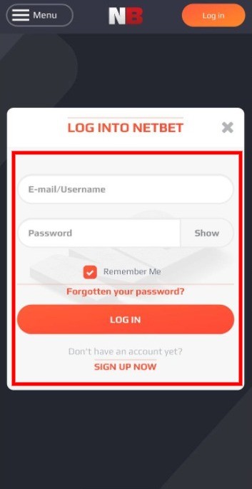 How to login to NetBet