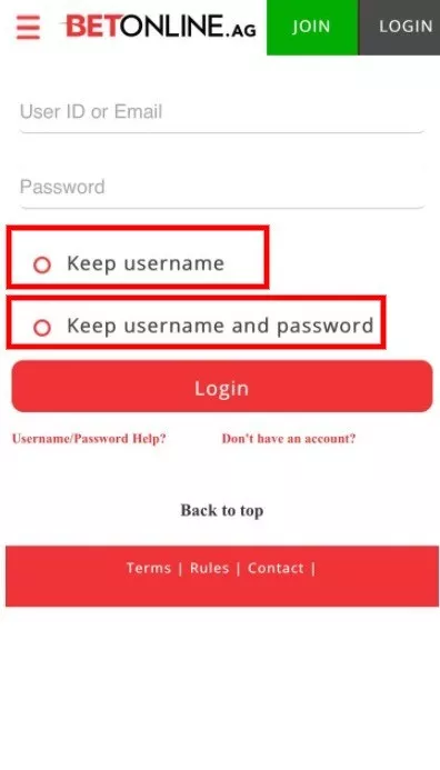 How to login to BetOnline